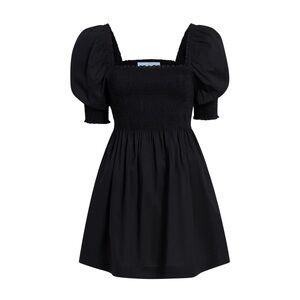 Hill House Home Athena Nap Dress black dot size xs